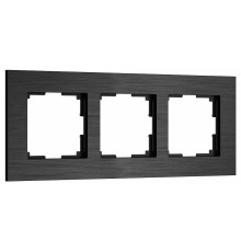 Рамка на 3 поста Werkel AluMax черный алюминий a066331