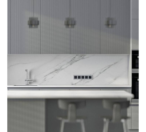 Рамка на 5 постов Werkel Slab серебро софт W0052965