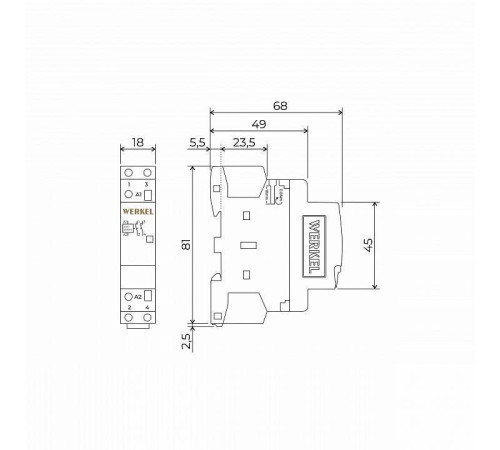 Контактор одномодульный Werkel Контакторы W941M16O