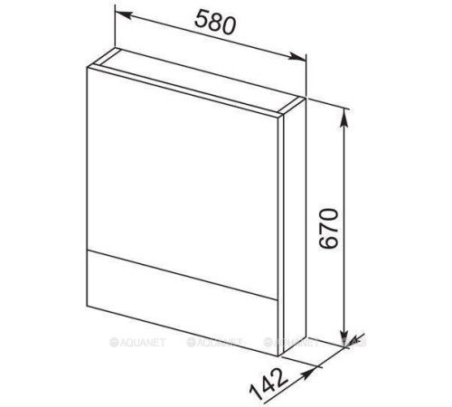 Зеркало-шкаф Aquanet Нота 58 белый 00165370