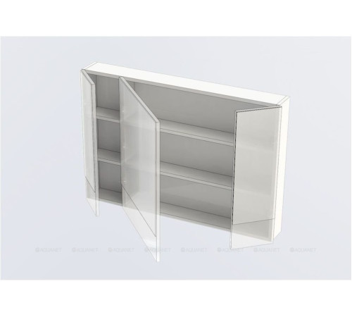 Шкаф-зеркало Aquanet Верона 100 черный (камерино) 00175386