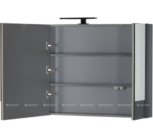 Шкаф-зеркало Aquanet Верона 100 черный (камерино) 00175386