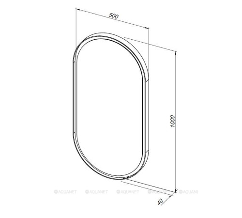 Зеркало Allen Brau INFINITY 500х1000 мм белое 1.21016.WT