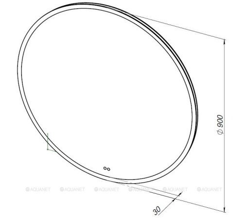 Зеркало Aquanet Арт D 900 с LED RGB подсветкой 00334547