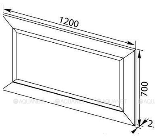 Зеркало Aquanet Мадонна 120 E с подсветкой и обогревом эбен 00170852