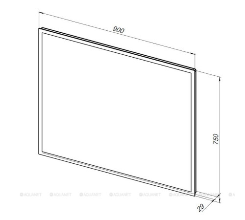 Зеркало Aquanet Optima 90х75 см LED 00288966