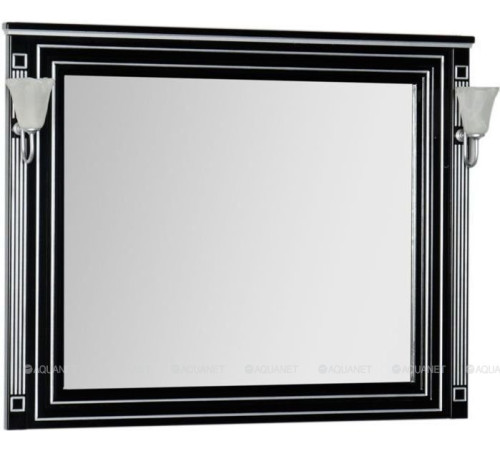 Зеркало Aquanet Паола 120 черный/патина серебро 00181767