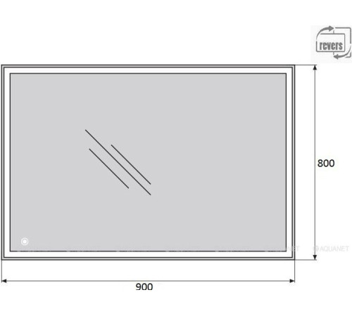 Зеркало BelBagno 900x800 мм LED сенсор SPC-GRT-900-800-LED-TCH
