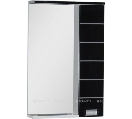 Зеркало Aquanet Доминика 55 LED белое фасад черный 00171080