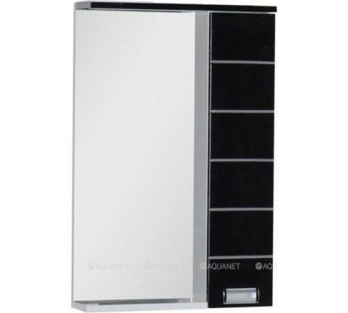 Зеркало Aquanet Доминика 55 LED белое фасад черный 00171080