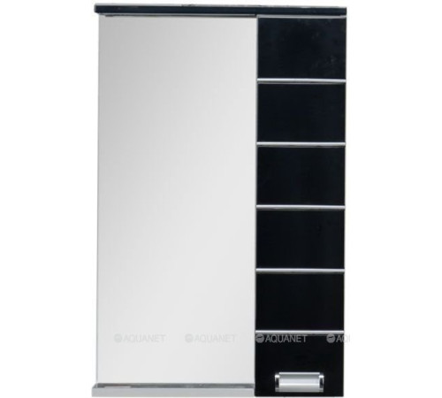 Зеркало Aquanet Доминика 55 LED белое фасад черный 00171080