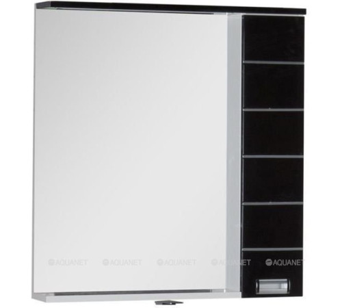 Зеркало Aquanet Доминика 80 LED белое фасад черный 00171082