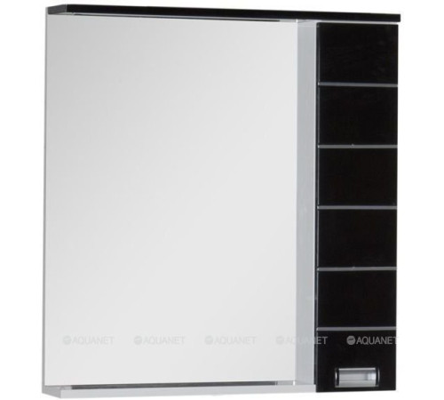 Зеркало Aquanet Доминика 80 LED белое фасад черный 00171082