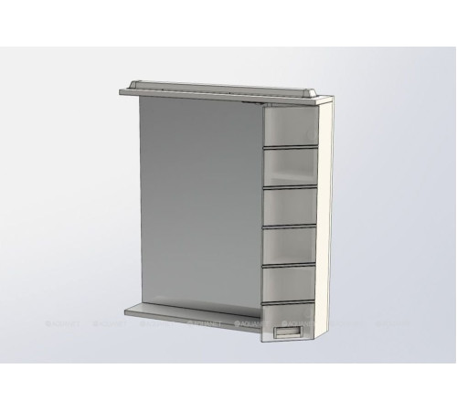 Зеркало Aquanet Доминика 80 LED белое фасад черный 00171082