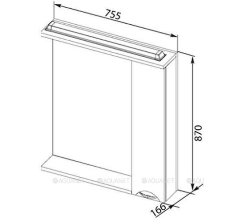 Зеркало Aquanet Гретта 75 венге/белый 00173995