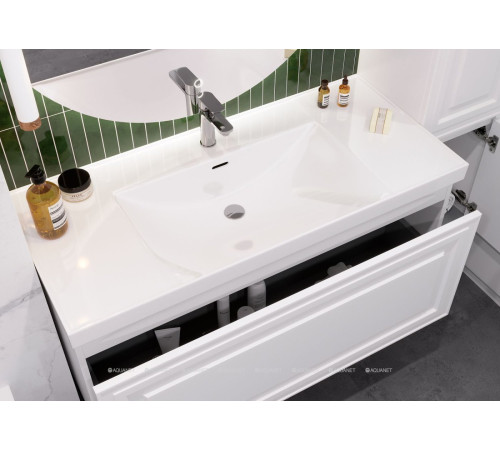 Тумба под раковину Aquanet Агата 110 1 ящик бежевый 00345490