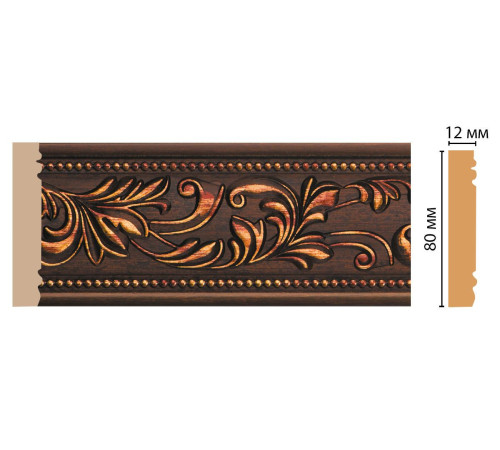 Молдинг DECOMASTER 150-966 80х12х2400 мм 150-966