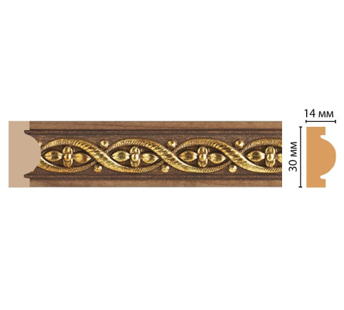 Молдинг DECOMASTER 157-3 ДМ 30х13х2400 мм 157-3 ДМ
