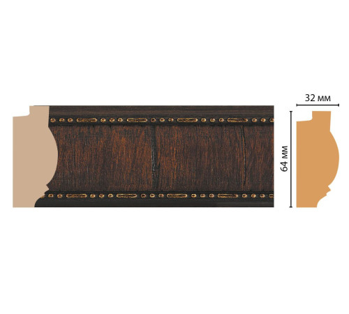 Багет интерьерный DECOMASTER 176-2 64x32x2900 мм 176-2