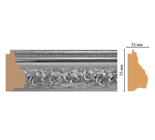 Багет из полистирола DECOMASTER 919-1605 75х35х2900 мм 919-1605