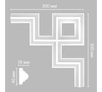 Угловой элемент DECOMASTER 97010-9 300x300x18 мм 97010-9