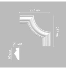 Угловой элемент DECOMASTER 97022-2 257x257x21 мм 97022-2