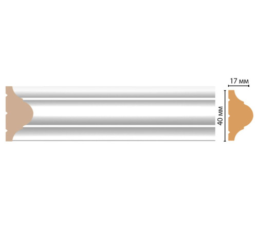 Молдинг DECOMASTER D002-114 ДМ 40х17х2400 мм D002-114 ДМ