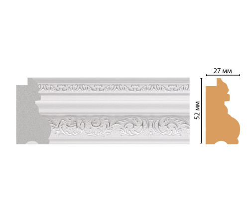 Багет из полистирола DECOMASTER FM30-4 52х27х2850 мм FM30-4