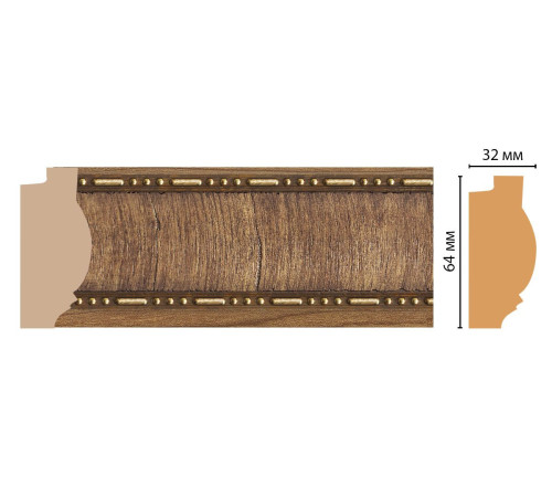 Багет интерьерный DECOMASTER 176-3 64x32x2900 мм 176-3