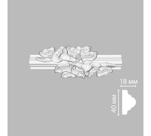 Вставка декоративная угловая DECOMASTER 250x92x18 мм 97010-7