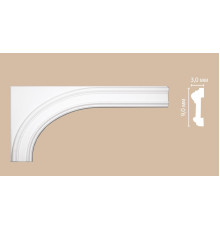 Декоративный элемент DECOMASTER 97901-1L из полиуретана 650x320x30 мм 97901-1L