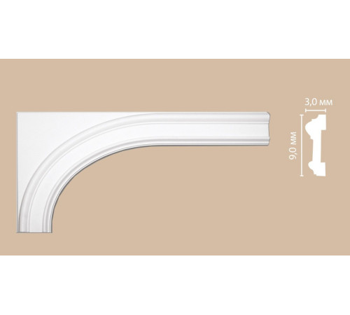 Декоративный элемент DECOMASTER 97901-1L из полиуретана 650x320x30 мм 97901-1L