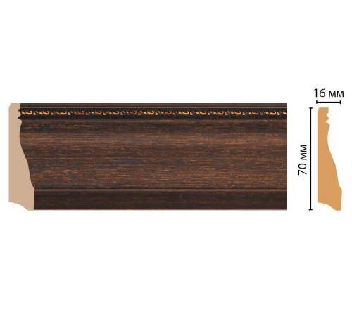 Плинтус напольный DECOMASTER 193 70х16х2400 мм 193-966