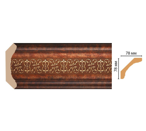 Плинтус потолочный DECOMASTER 76х76х2400 мм 169-767