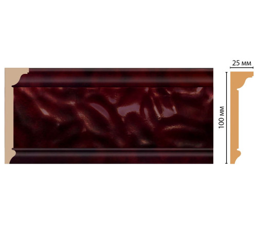 Плинтус потолочный Decomaster D215-62 100х25х2400 мм D215-62