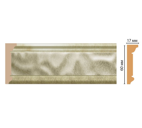 Плинтус потолочный Decomaster D216-373 60х17х2400 мм D216-373