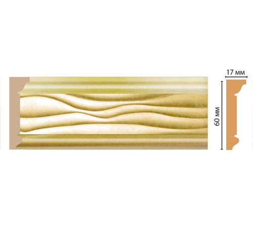 Плинтус потолочный Decomaster D219-374 60х17х2400 мм D219-374