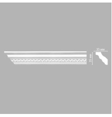 Плинтус потолочный DECOMASTER 95348 с рисунком полиуретан 35х35х2400 мм 95348