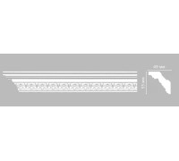 Плинтус потолочный DECOMASTER DT-9811A с рисунком 55х49х2400 мм DT-9811A