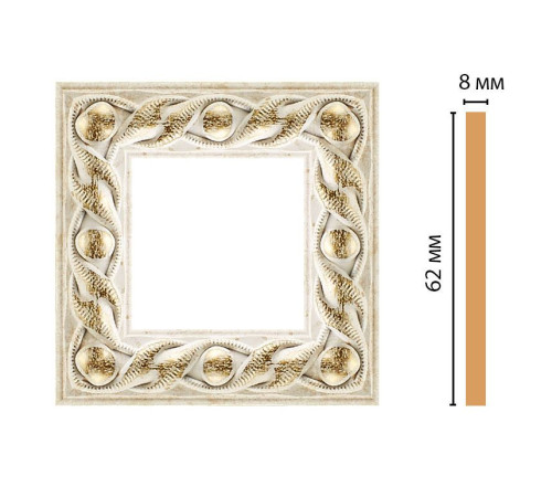 Вставка декоративная цветная Decomaster 62х62х8 мм 130-2-41