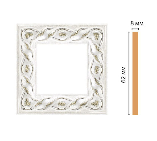 Вставка декоративная цветная Decomaster 62х62х8 мм 130-2-42