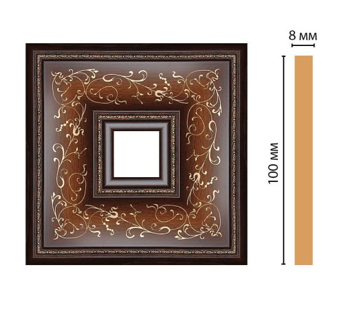 Вставка декоративная Decomaster 188-2-51 полистирол 100х100х8 мм 188-2-51