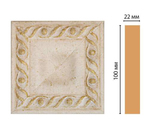 Вставка декоративная DECOMASTER D207 100x100x22 мм D207-41