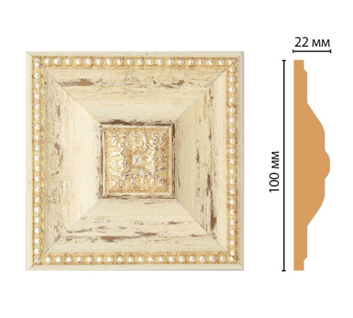Вставка декоративная DECOMASTER D209 100х100х22 мм D209-1028