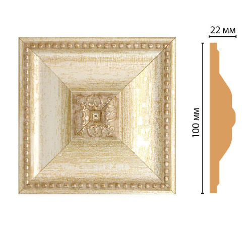 Вставка декоративная Decomaster D209-281 100x100x22 мм D209-281