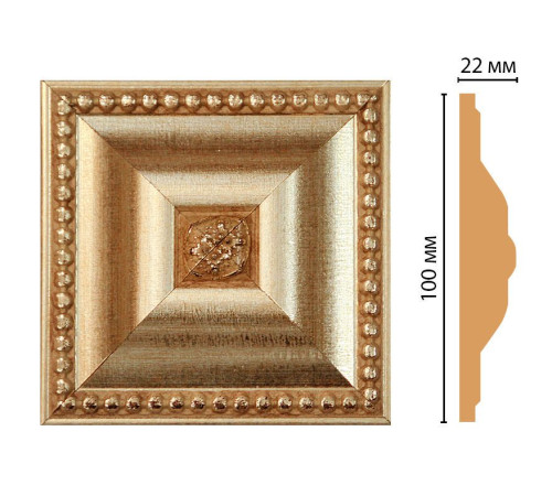 Вставка декоративная Decomaster D209-933 100x100x22 мм D209-933