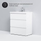 Тумба под раковину напольная AM.PM Gem 75 см 3 ящика белый глянец M91FSX0752WG