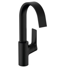 Смеситель для раковины Hansgrohe Vivenis 210 с поворотным изливом без сливного гарнитура матовый черный 75032670