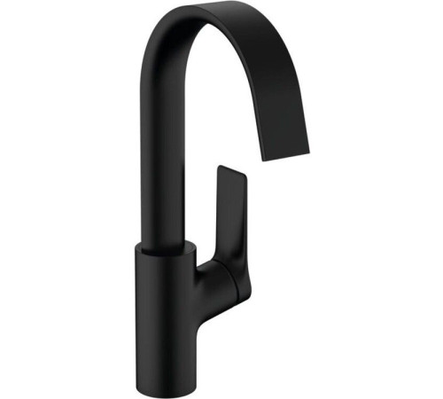 Смеситель для раковины Hansgrohe Vivenis 210 с поворотным изливом без сливного гарнитура матовый черный 75032670