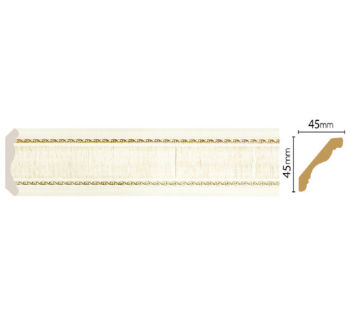 Плинтус потолочный DECOMASTER 174-6 42х42х2400 мм 37512